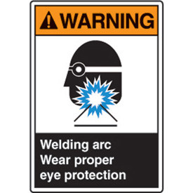 ... Equipment (PPE) / Signs / ANSI Safety Signs - Warning Welding Arc