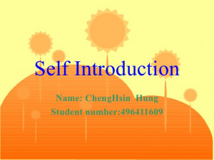 Self Introduction