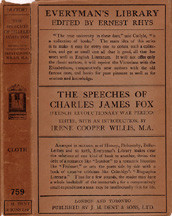charles james fox the speeches of charles james fox number 759 no date ...