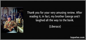 Liberace Quote