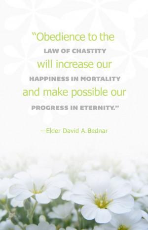 ... and make possible our progress in eternity. —Elder David A. Bednar