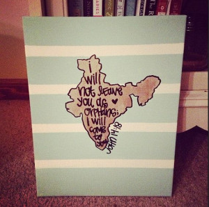 john 14:18 india orphan bible verse canvas. So cool for the families I ...