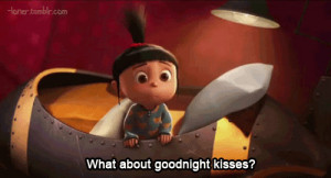 cartoon, cute, goodnight, kiss