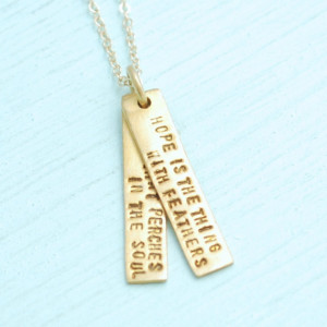 Motivational Quote - EMILY DICKENSON quote about HOPE- handmade ...