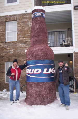 Huge Bud Light Fan Funny Picture Pic