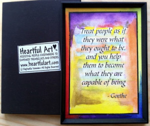Treat People GOETHE Inspirational Quote Motivational Print Typography ...