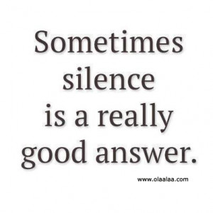 Silence-Answer-life quotes-Quotes of the day