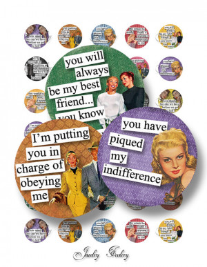 Retro Brazen Broads III Quotes 1 Inch Circle Digital Downloads ...