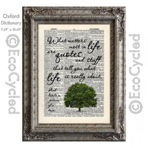 What Matters Most Inspirational Quote Tree on Vintage Upcycled ...