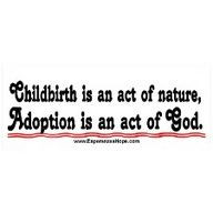 adoption quote - I actually believe that both occur according to God's ...