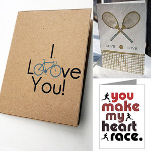Valentine's Day Fitness Cards | Running, Yoga, Bicycles
