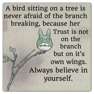 Always believe in yourself.