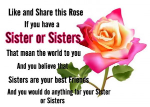 My sisters mean the world to me!