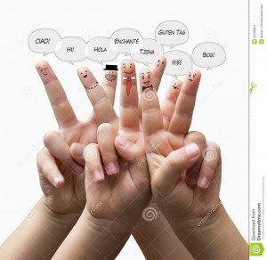 people of different nationalities meet and greet each other each in ...