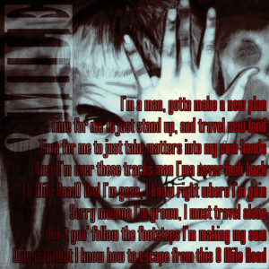Mile - Eminem Song Lyric Quote in Text Image