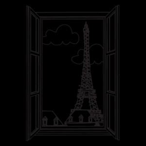 Eiffel Tower Window View Wall Quotes™ Decal