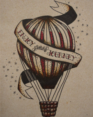 IDEA FOR TATTOO number 3 --> Traditional Tattoo Hot Air Balloon Print ...