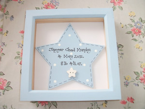 Personalised Sign in Box Frame ~ New Baby, Christening, Baptism ...