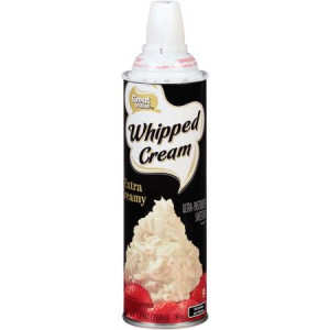Great Value Extra Creamy Whipped Cream, 13 oz