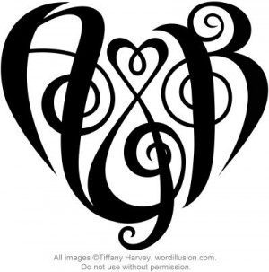 Heart Tattoos with Initials