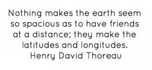 Henry David Thoreau quote on friends