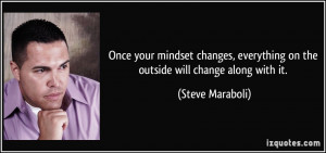 Once your mindset changes, everything on the outside will change along ...