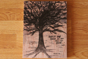 Wood Art Inspirational Quote Image Transfer: 