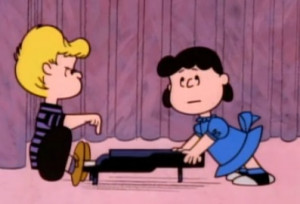 Lucy and Shroeder at the piano in A Charlie Brown Christmas 1965 ...