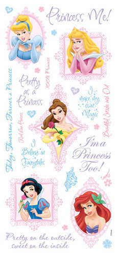 Disney's Princess Collection Glitter Princess Phrases 6 x 12 Scrapbook ...