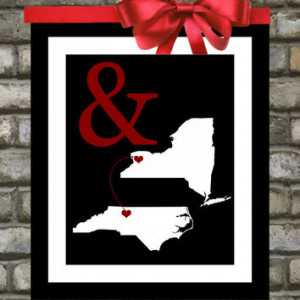 LONG DISTANCE RELATIONSHIP Gifts. Personalized. Two States. F... More