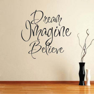 Dream, Imagine, Believe Wall Art Design