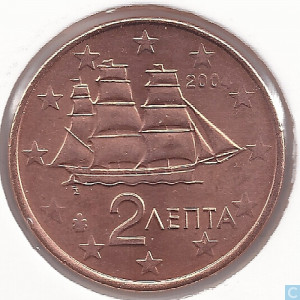 Coins Greece Greece 2 cents 2004