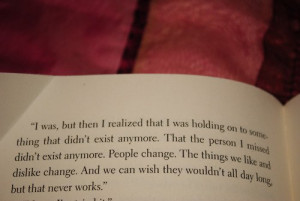 Quote on letting go of things that does not exist anymore