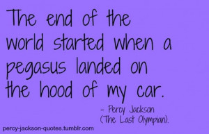 The end of the world started when a pegasus landed on the hood of my ...