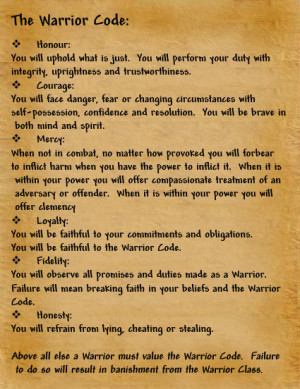 The Warrior Code Scroll picture