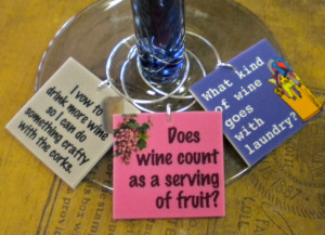 12 Funny Wine Sayings Wine Charms 'Your Wine Glasses deserve COOL ...