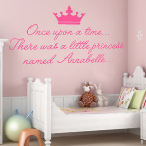 Details about **CHILD'S NAME PRINCESS - Wall Quote Sticker / Decal