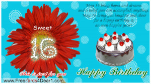 Happy Sweet 16 Birthday Quotes Special happy birthday