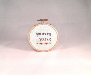 You Are My Lobster Cross Stitch by Quirkorium $16.00