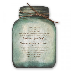 Country Canning Jar - Invitation