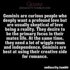 Gemini - we contradict our selfs basically. We want to be the only ...