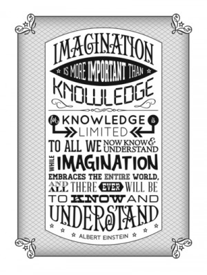 Einstein Imagination Quote poster Art Print