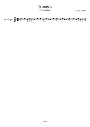 Jason Derulo - Trumpets trumpet sheet musicTrumpet Music Sheet