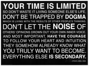 Your Time Is Limited - Steve Jobs Quote Poster Masterdruck