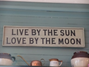 Live By The Sun Love By The Moon ” ~ Summer Quote