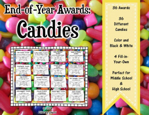 End-of-Year Candy-Themed Awards . . . perfect for middle school and ...