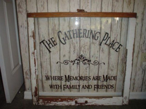 Family wall decal The Gathering Place vinyl lettering wall word Quotes ...