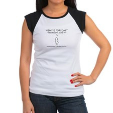 Funny Newfie Forecast Women's Cap Sleeve T-Shirt for