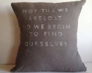 Inspirational Quote Pillow - Handma de Natural Linen Pillow Cover ...