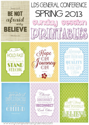 NEW} LDS Conference Printables - Sunday Sessions!